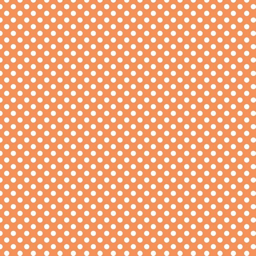 Orange with Small white Dots Riley Blake