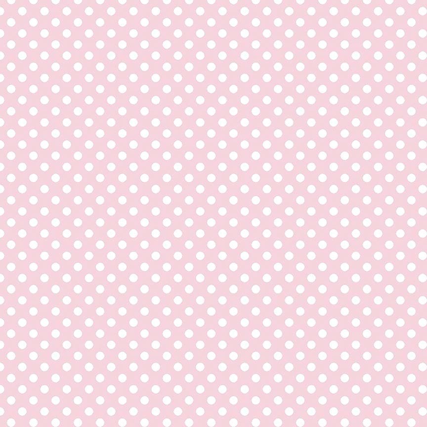 Baby pink with  Small white Dots Riley Blake