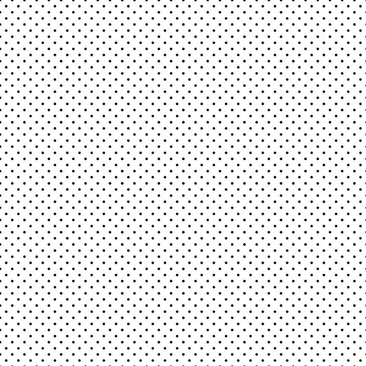 Swiss dot black circle dots on white Riley Blake