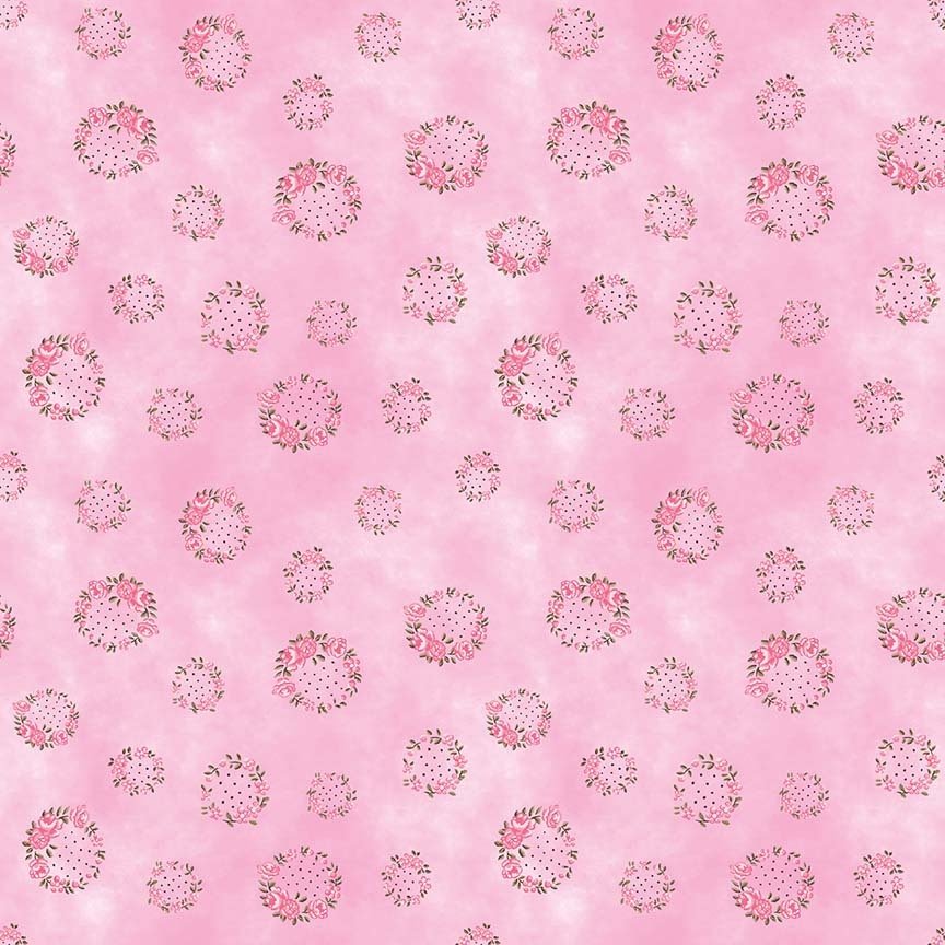 English Rose Pink Rose Wreath