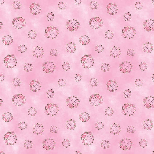 English Rose Pink Rose Wreath