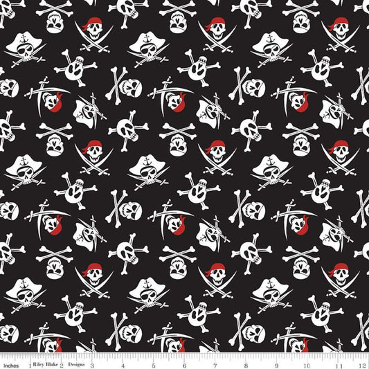 Pirate Tales Skulls Black