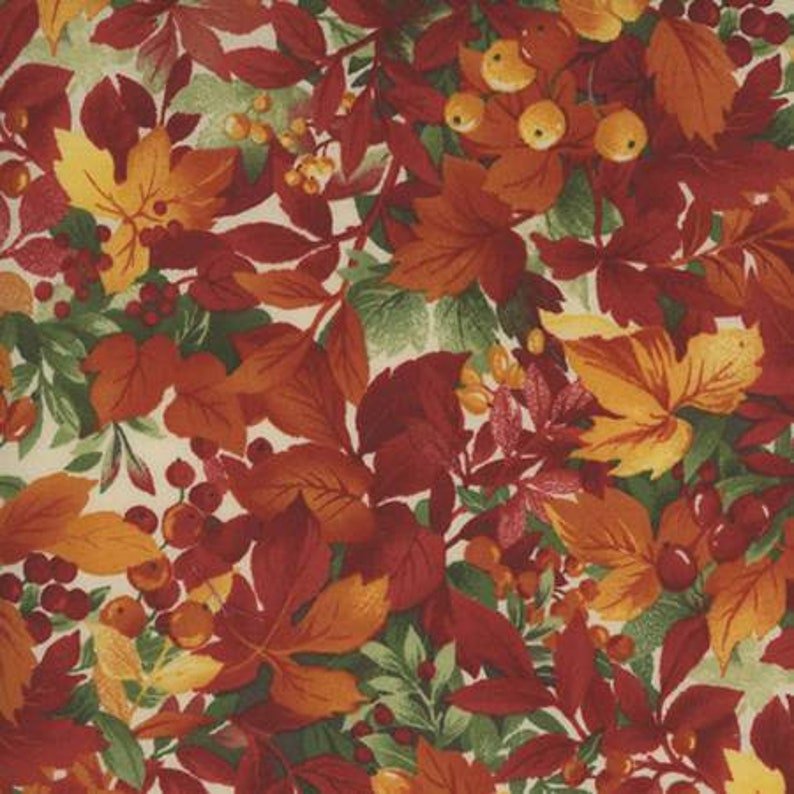 Red and Yellow leaves with berries'