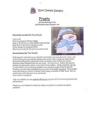 Frosty Tea Towel Kit (black tea towel)