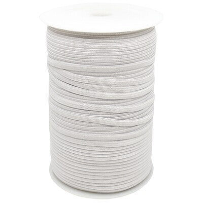 White BRAID ELASTIC 1/4"