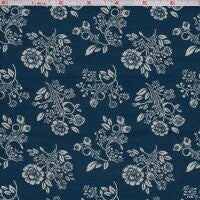 Circa 1800's Flower Bouquet Tan/Blue