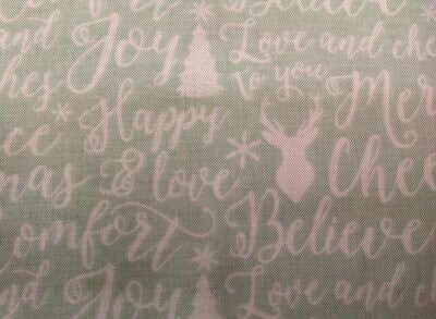 Comfort and Joy Words Light Green