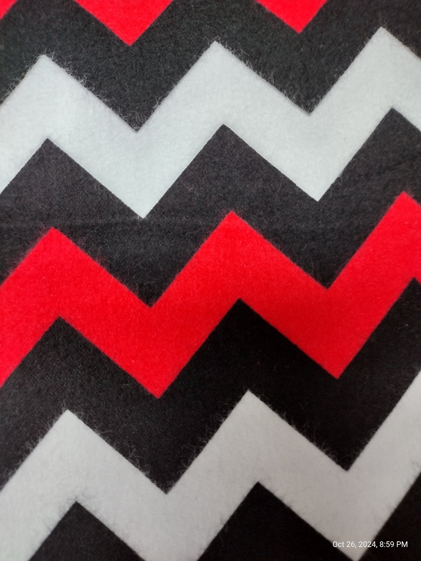 Red, Black,white Chevron Flannel