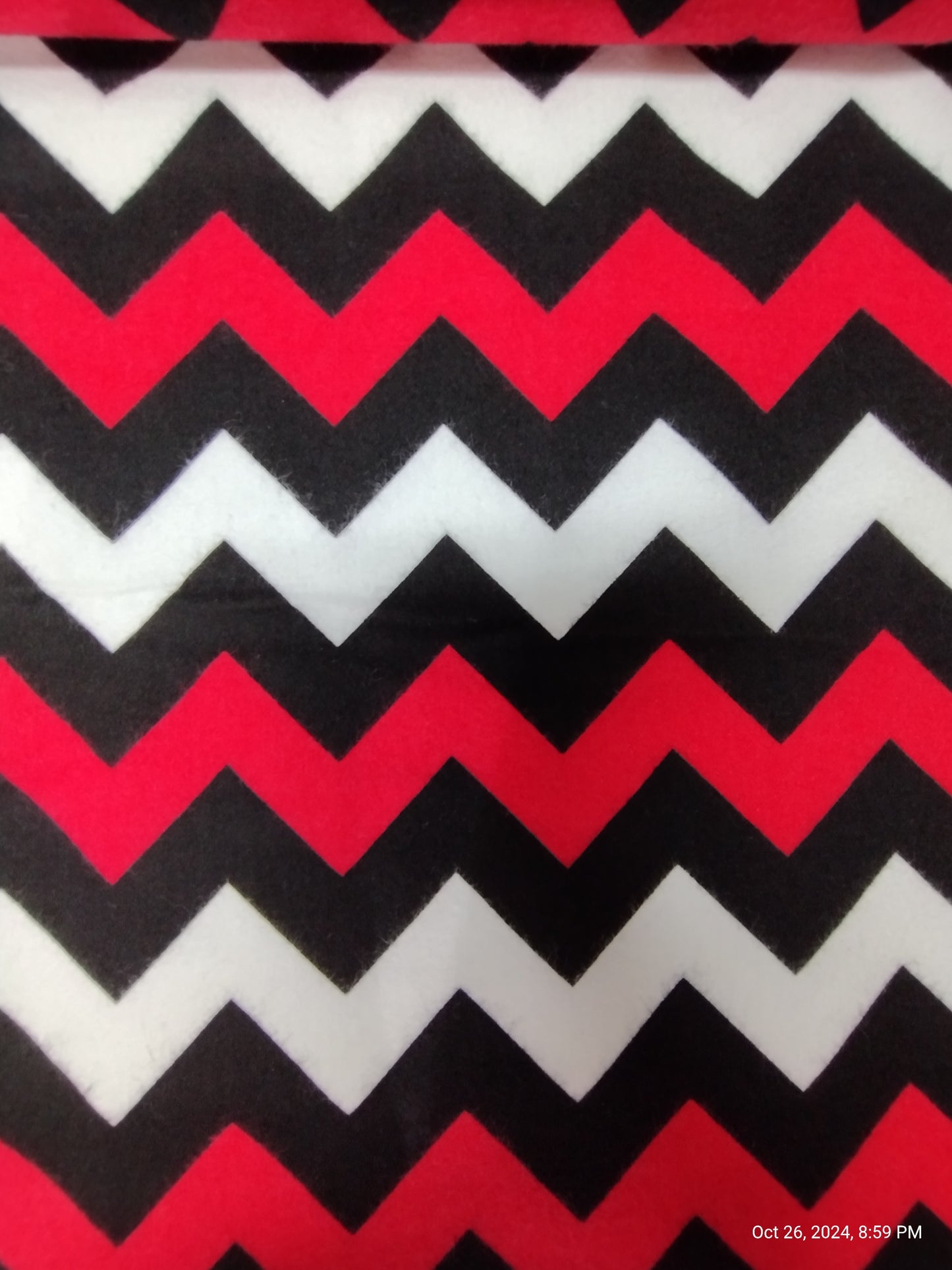 Red, Black,white Chevron Flannel