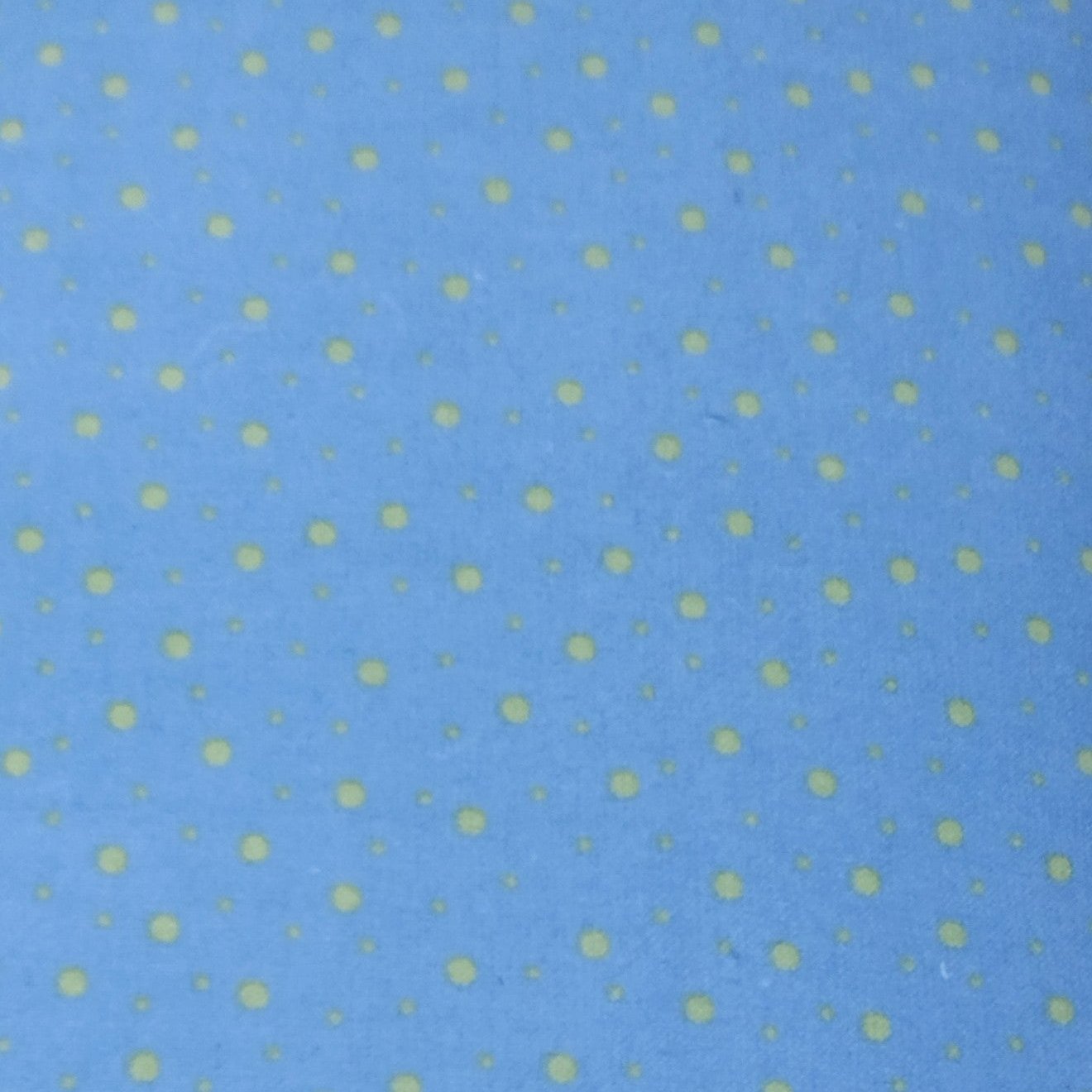 Yellow dots on Blue Flannel