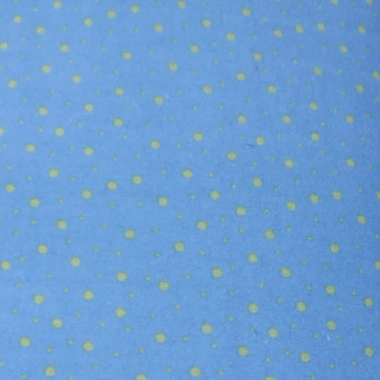 Yellow dots on Blue Flannel