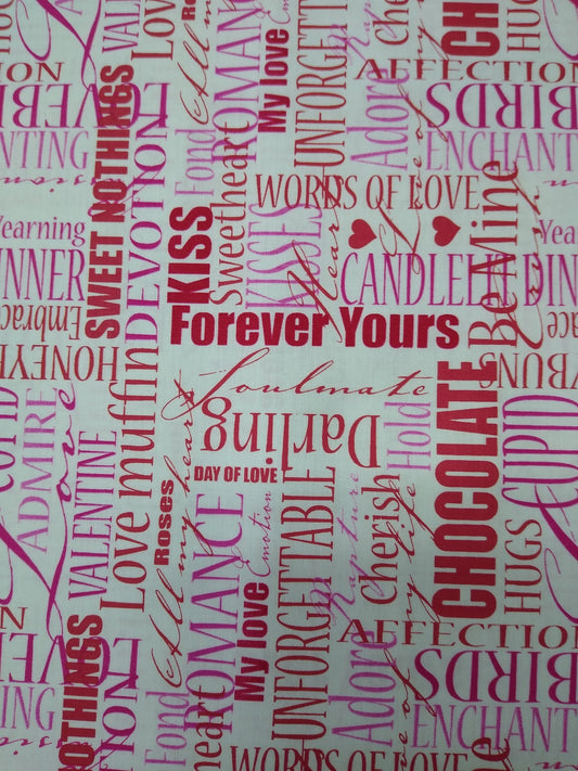 Love Letters  Pink and Red Words