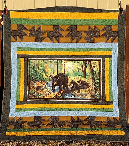 Crossing the Creek  Quilt Kit  68" X 84"