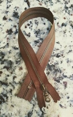 Medium Brown 14" Metal Zipper 110