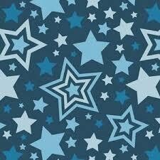Navy Blue Large Lucky Stars Flannel